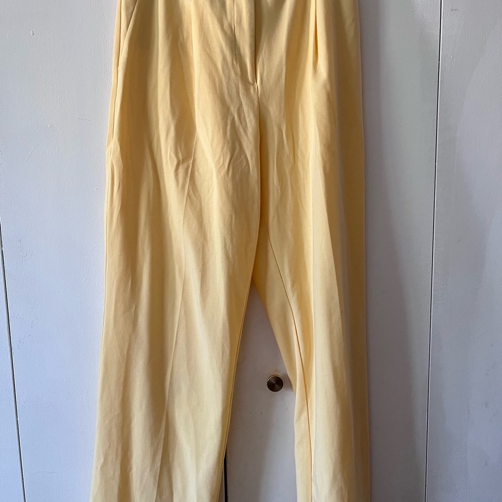 Dynamite Pale Yellow Wide-Leg Jumpsuit Pants